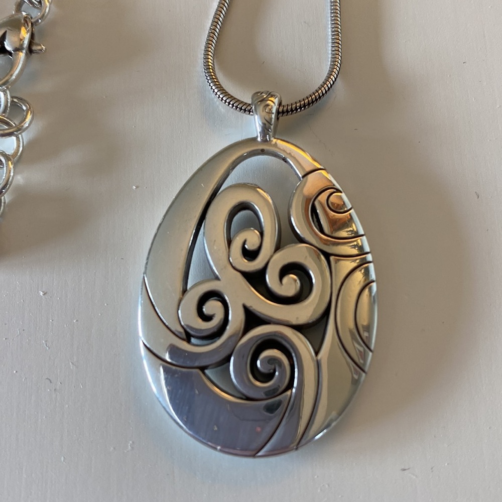 Brighton Scrollwork Silver Adjustable Necklace - image 2